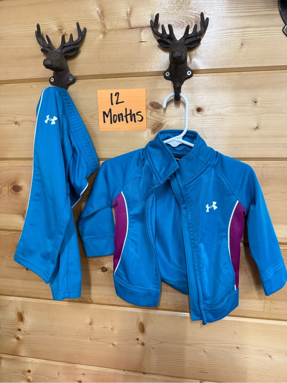 Under Armour Bright Turquoise & Purple Toddler Jacket Set